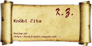Knöbl Zita névjegykártya