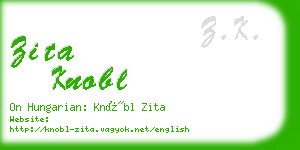 zita knobl business card